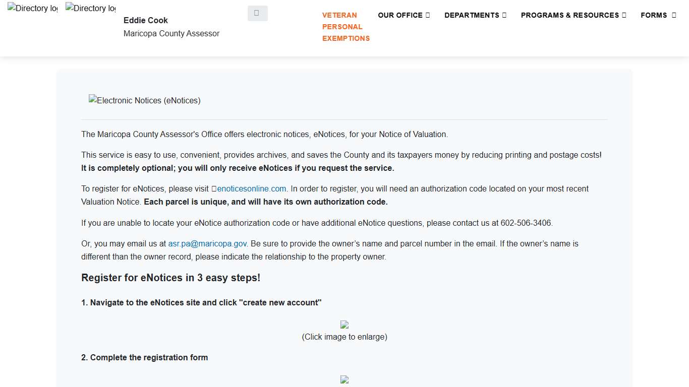 eNotices - Maricopa County Assessor's Office
